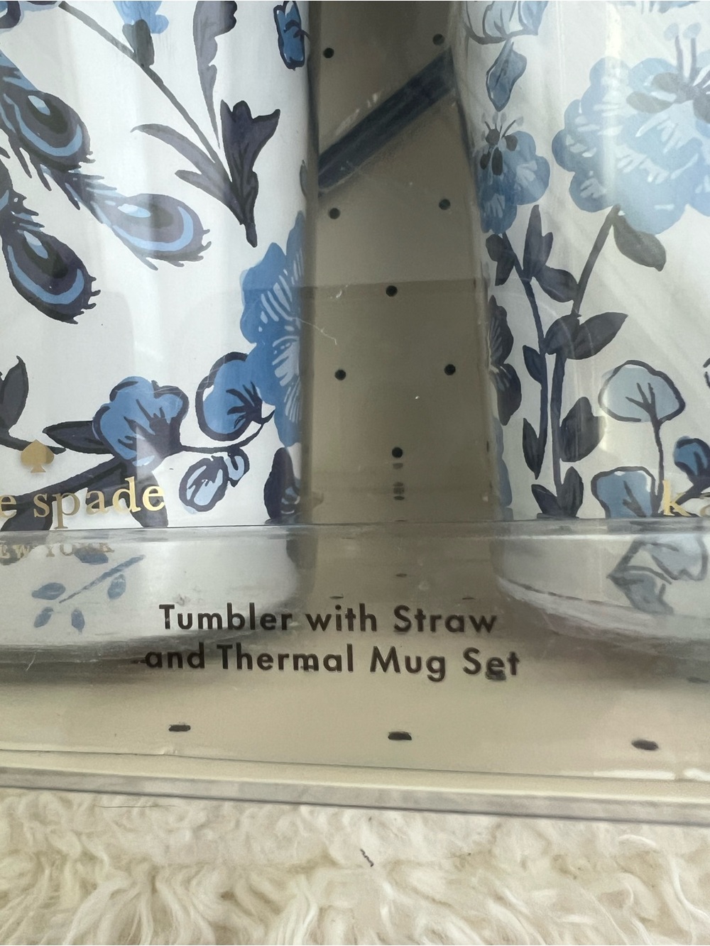 kate spade New York Blue Floral Peacock Tumbler Set - Picture 3 of 6